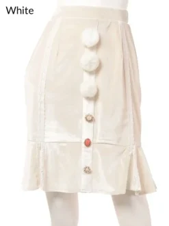Swankiss Velour Bonbon Tight Skirt Discount