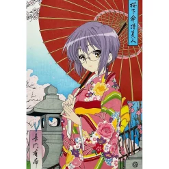 The Melancholy of Haruhi Suzumiya Ouka Kasamochi Bijin Yuki Nagato Ukiyo-e Woodblock Print Hot