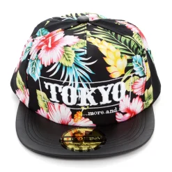 Hats & Caps>Tokyo Flower Pattern Flat Bill Hat
