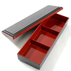 Traditional Black & Red Long Bento Box Best