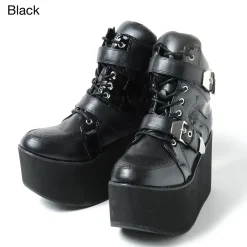 YOSUKE 2015SS Platform Double Belt High Cut Sneakers Best