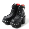 YOSUKE 2015SS Studded Cross Laced Boots Best