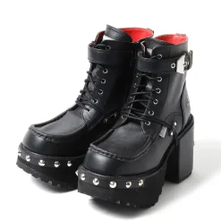 YOSUKE 2015SS Studded Cross Laced Boots Best
