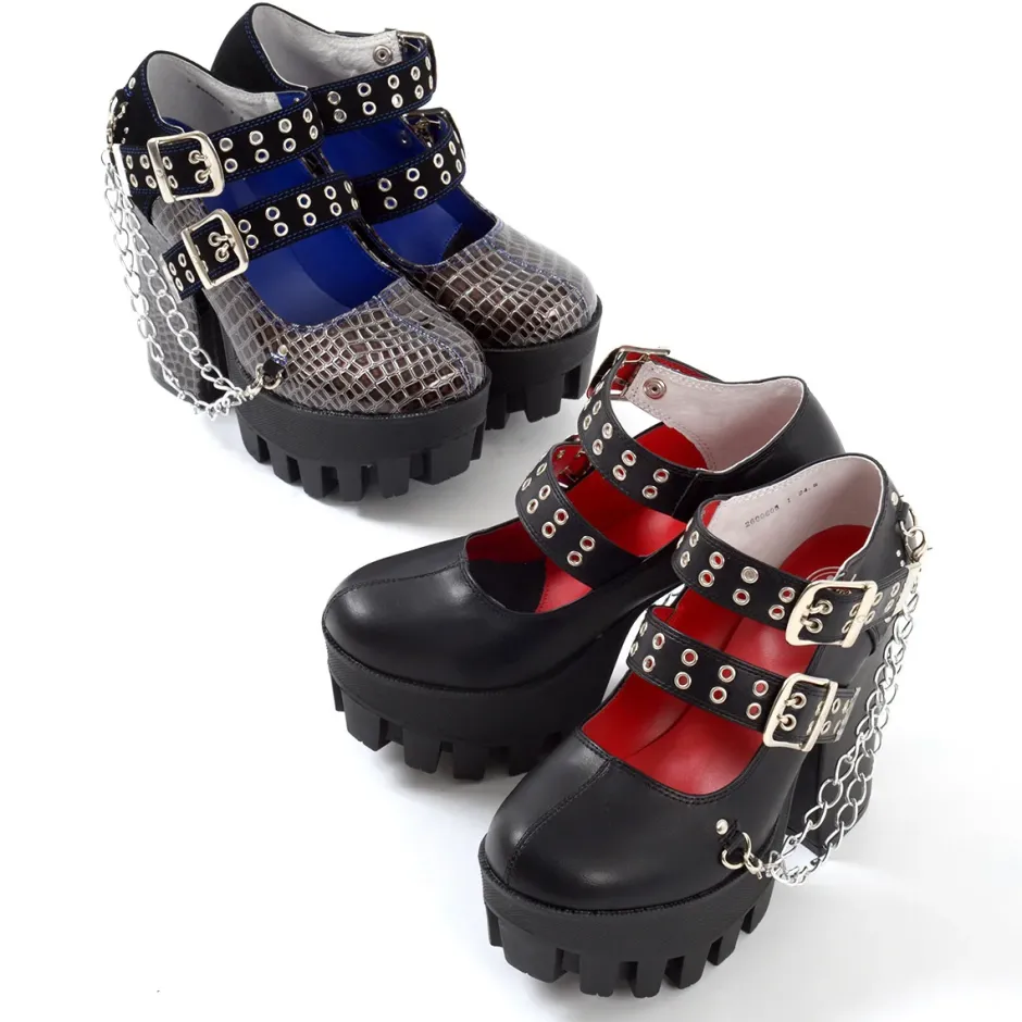 YOSUKE USA Double Strap Pumps Clearance