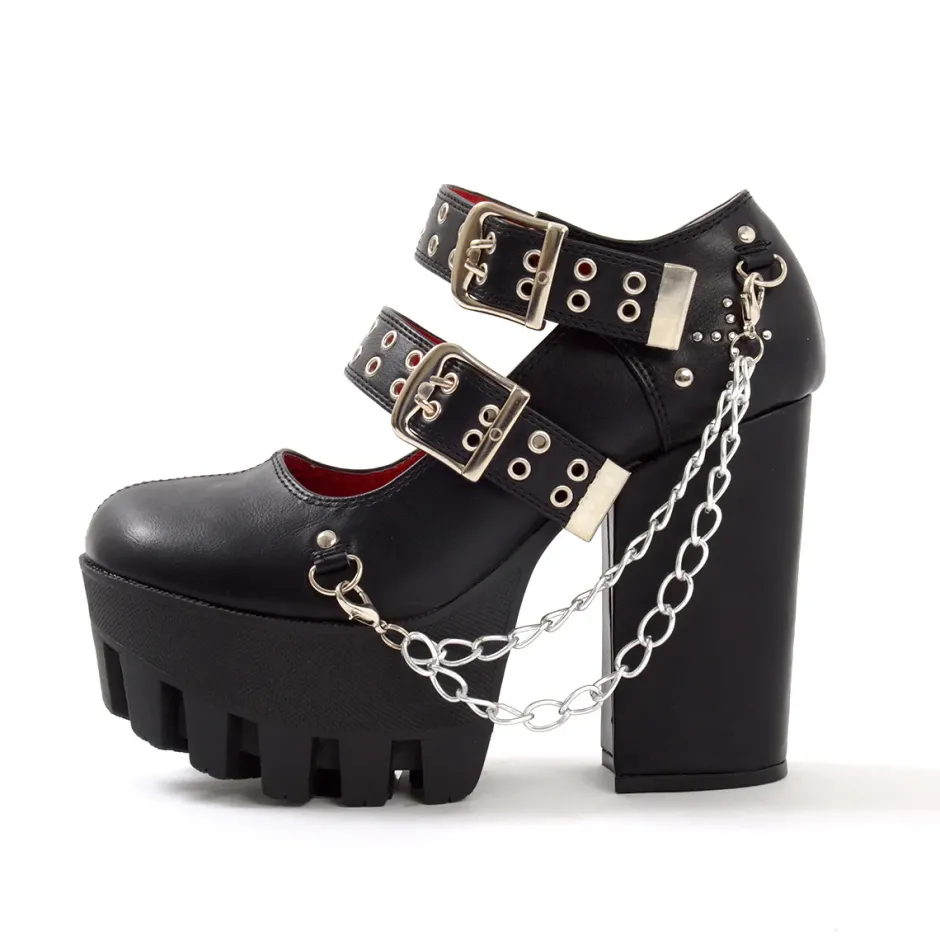 YOSUKE USA Double Strap Pumps Clearance