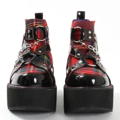 YOSUKE USA Platform Buckle High Top Shoes Hot