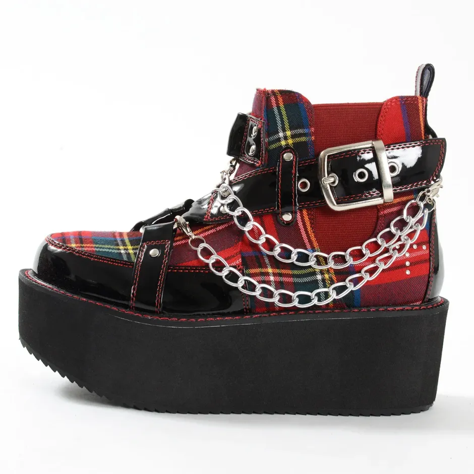 YOSUKE USA Platform Buckle High Top Shoes Hot