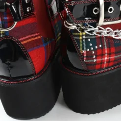 YOSUKE USA Platform Buckle High Top Shoes Hot