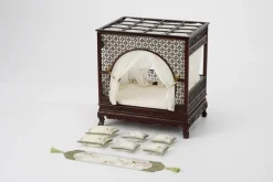 Scale Figures>Yue Dong Chuang 1/12 Scale Wood Frame Bed Chinese Ancient Style Miniature
