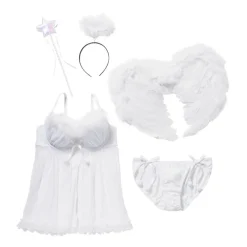 Cosplay Outfits>YUMMY MART Angel White Lingerie Set