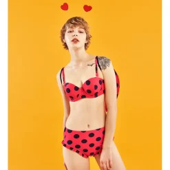 YUMMY MART Ladybug Swimsuit Set New
