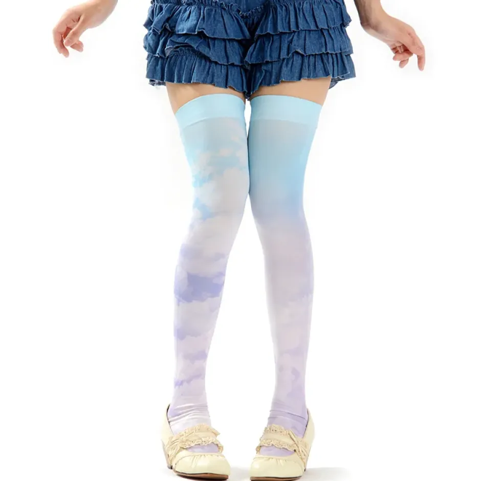 Zettairyoiki Blue Sky Thigh-High Tights Clearance