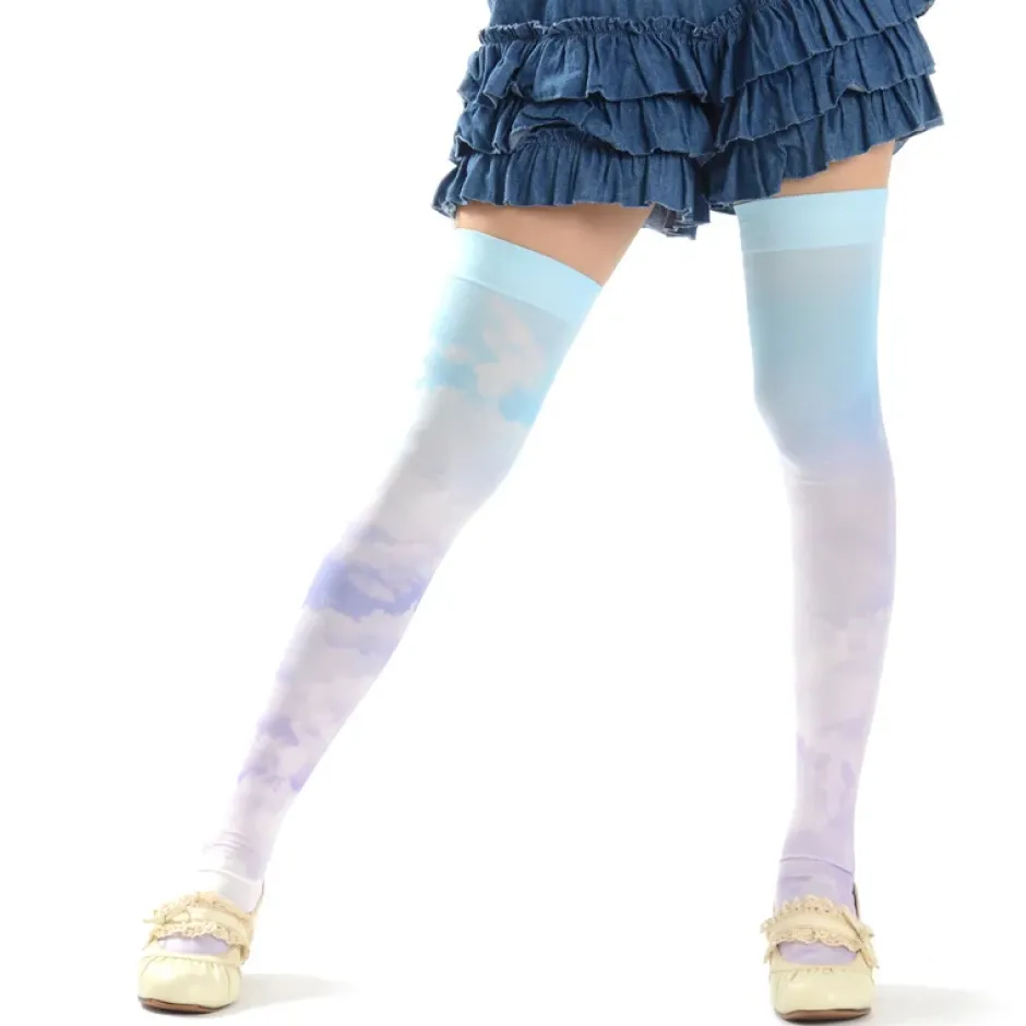 Zettairyoiki Blue Sky Thigh-High Tights Clearance