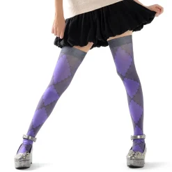 Zettairyoiki Patched-Up Thigh-High Tights Sale