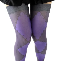 Zettairyoiki Patched-Up Thigh-High Tights Sale