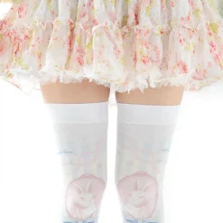 Zettairyoiki Sakura Bunny Blue Thigh-High Tights Hot